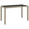 vidaXL 6-tlg. Garten-Essgruppe mit Auflagen Poly Rattan Beige