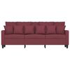 vidaXL 3-Sitzer-Sofa Weinrot 180 cm Stoff