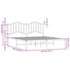 vidaXL Bettgestell mit Kopfteil Metall Schwarz 183x213 cm