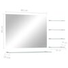 vidaXL Wandspiegel mit 5 Ablagen Silbern 80&times;60 cm
