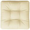 vidaXL Palettenkissen Creme 50x50x12 cm Stoff