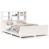vidaXL Massivholzbett mit Regal ohne Matratze Wei&szlig; 120x200 cm