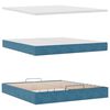 vidaXL Ottoman-Bett mit Matratzen & LED Dunkelblau 200x200 cm Samt