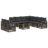 vidaXL Gartensofa-set 10 stk. Grau und Dunkelgrau Poly-Rattan