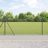 vidaXL Zaunpfosten Grau 50 x 1 m (13 mm Maschendraht) Stahl und PVC