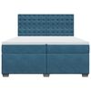 vidaXL Boxspringbett mit Matratze Blau 200x200 cm Samt