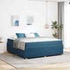 vidaXL Bettrahmen mit Matratze Blau 180 x 200 cm Stoff