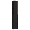 vidaXL Badschrank Schwarz 25x26,5x170 cm Holzwerkstoff