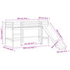 vidaXL Kinderhochbett mit Turm Wei&szlig; & Schwarz 90x190 cm Kiefernholz