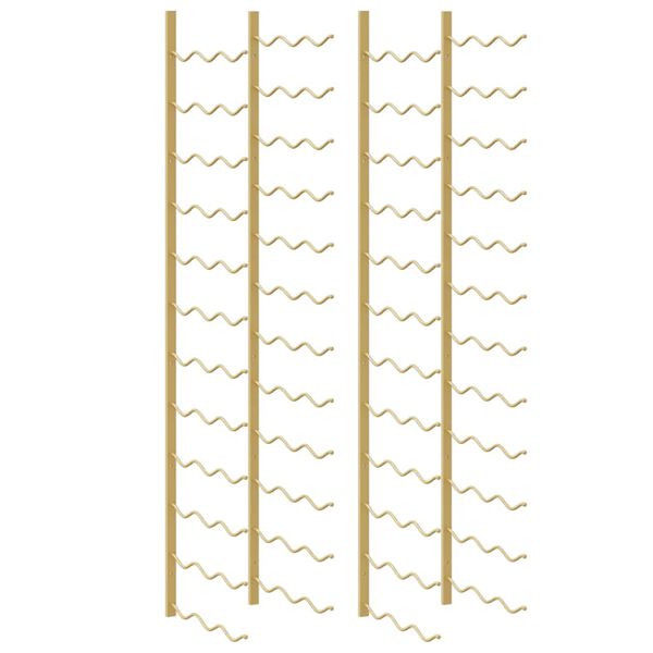 vidaXL Wand-Weinregal f&uuml;r 36 Flaschen 2 Stk. Golden Eisen