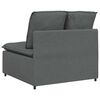 vidaXL Modulares Sofa Mittelmodul mit Kissen Dunkelgrau 100 cm