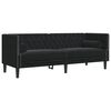 vidaXL 2-tlg. Chesterfield-Sofa-Set mit Nackenrollen Schwarz Samt