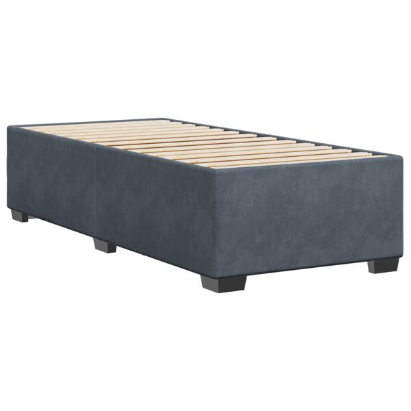 vidaXL Bettgestell ohne Matratze Dunkelgrau 80x200 cm Samt