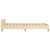 vidaXL Bettgestell ohne Matratze Creme 100x200 cm Stoff