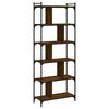 vidaXL B&uuml;cherregal 6 B&ouml;den Braun Eiche-Optik 76x32x192cm Holzwerkstoff