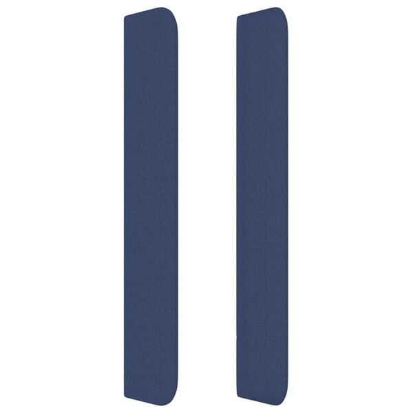 vidaXL Kopfteil mit Ohren Blau 163x16x118/128 cm Stoff
