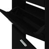vidaXL Schuhschrank Schwarz 59x17x169 cm Holzwerkstoff