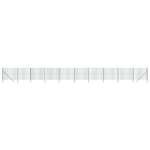 vidaXL Maschendrahtzaun Gr&uuml;n 1,8x25 m Verzinkter Stahl