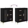 vidaXL Sideboard Schwarz Eichen-Optik 69,5 x 34 x 90 cm Holzwerkstoff