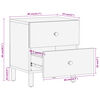 vidaXL Nachttisch 40x33x46 cm Massivholz Akazie