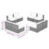 vidaXL 8-tlg. Garten-Lounge-Set mit Kissen Poly Rattan Schwarz