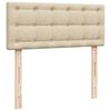 vidaXL Boxspringbett mit Matratze Creme 120x200 cm Stoff