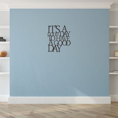 Homemania Wanddekoration Worte 61x70 cm Stahl Schwarz