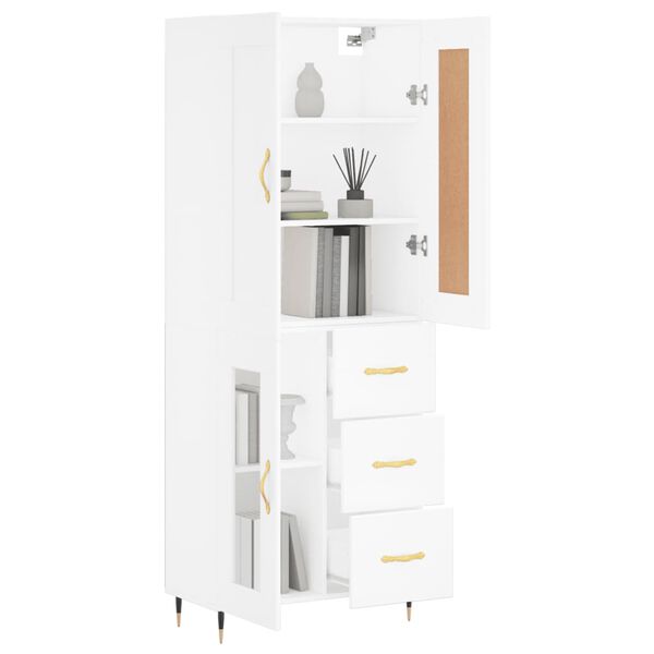vidaXL Highboard Wei&szlig; 69,5x34x180 cm Holzwerkstoff