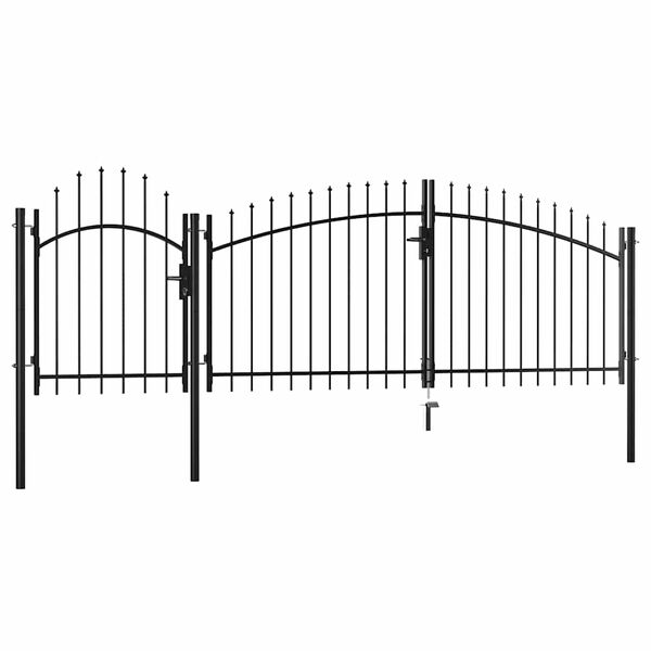 vidaXL Gartentor Woerden Stahl 1,75 x 4 m Schwarz
