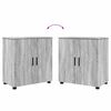 vidaXL Badezimmerm&ouml;bel-Set 4 pcs Graues Sonoma Holzwerkstoff & Metall