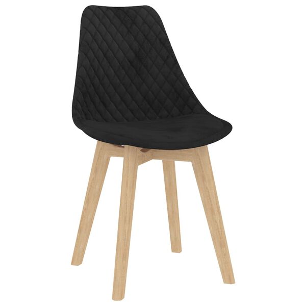 vidaXL Esszimmerst&uuml;hle 2 Stk. Schwarz Samt