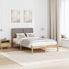 vidaXL Bettrahmen mit Kopfteil Braun 120 x 200 cm Massives Kiefernholz