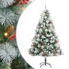 vidaXL K&uuml;nstlicher Weihnachtsbaum Gr&uuml;n und Wei&szlig; 210 cm