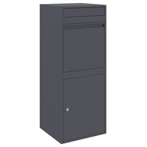 vidaXL Paketdrop-Box mit Speicher Anthrazit 41 x 38 x 103 cm Stahl
