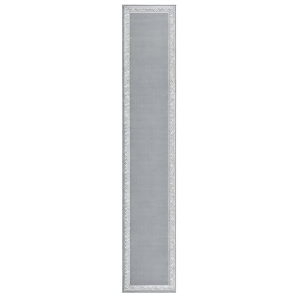 vidaXL Teppichl&auml;ufer BCF Grau mit Motiv 60x350 cm