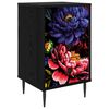 vidaXL Nachttisch KIEL Schwarz Eichen-Optik 36 x 33 x 61 cm