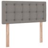 vidaXL Bett mit Stauraum und LED mit Matratze Taupe 90 x 200 cm Stoff