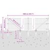 vidaXL Zaun mit Pfosten Grau 0,6 x 10 m Stahl und PVC