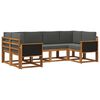 vidaXL Outdoor-Sofagarnitur 6 stk. Natur und Anthrazit