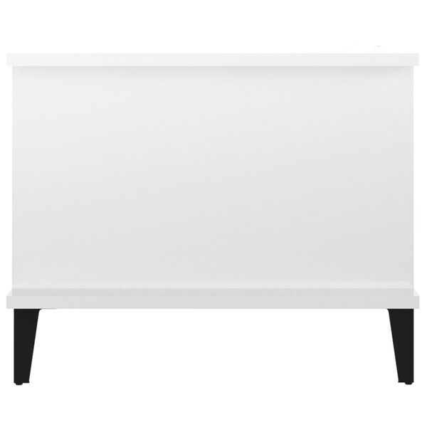 vidaXL Couchtisch Hochglanz-Wei&szlig; 90x50x40 cm Holzwerkstoff