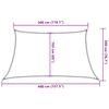 vidaXL Sonnensegel 160 g/m&sup2; Trapez Hellgrau 3/4x2 m HDPE