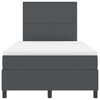 vidaXL Boxspringbett Dunkelgrau und Wei&szlig; 120 x 200 cm Cordstoff