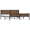 vidaXL Metallbett ohne Matratze Braun Eichen-Optik 193x203 cm