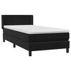 vidaXL Boxspringbett mit Matratze Schwarz 90x210 cm Samt