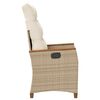 vidaXL Verstellbarer Gartenstuhl Beige und Creme 64 x 57,5 x 112 cm