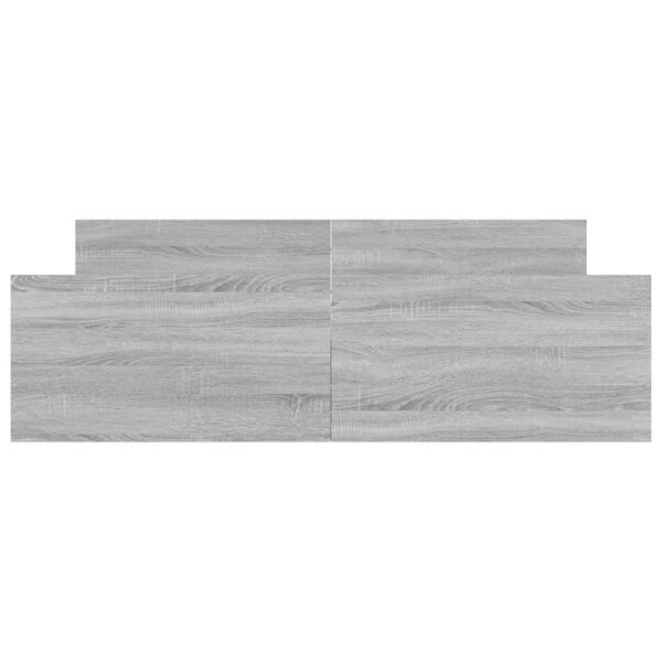 vidaXL Bettgestell mit Kopf- und Fu&szlig;teil Grau Sonoma 150x200 cm