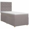 vidaXL Boxspringbett mit Matratze mit Kopfteil Taupe 80 x 200 cm Stoff