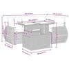 vidaXL 5-tlg. Garten-Sofagarnitur mit Kissen Braun Poly Rattan