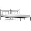 vidaXL Bettgestell mit Kopfteil Metall Schwarz 193x203 cm