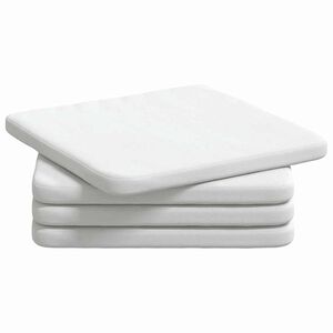vidaXL Sitzkissen 4 St&uuml;ck Wei&szlig; 40 x 40 x 3 cm Stoff